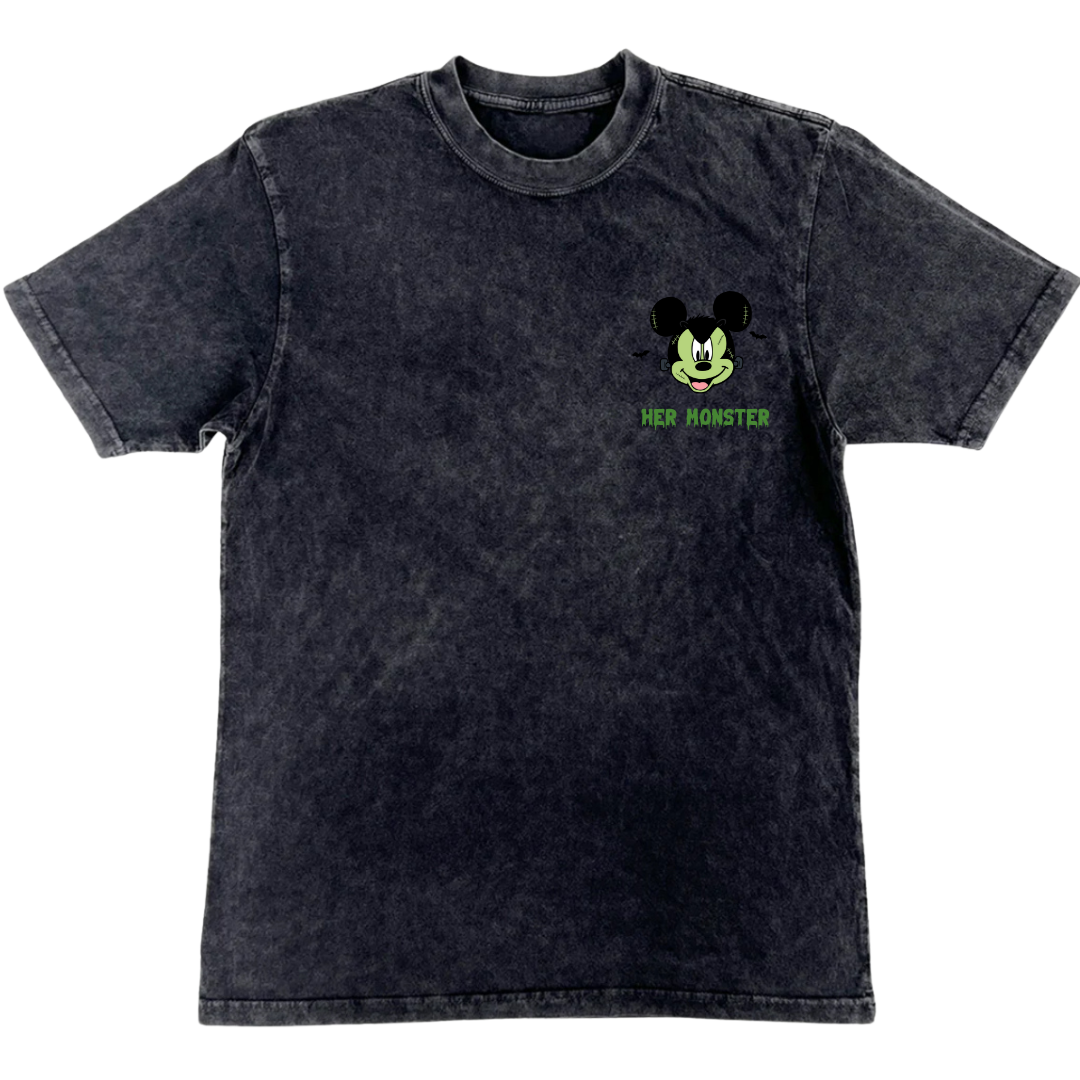 Couples Mickey Mouse Her Monster Vintage Black shirt