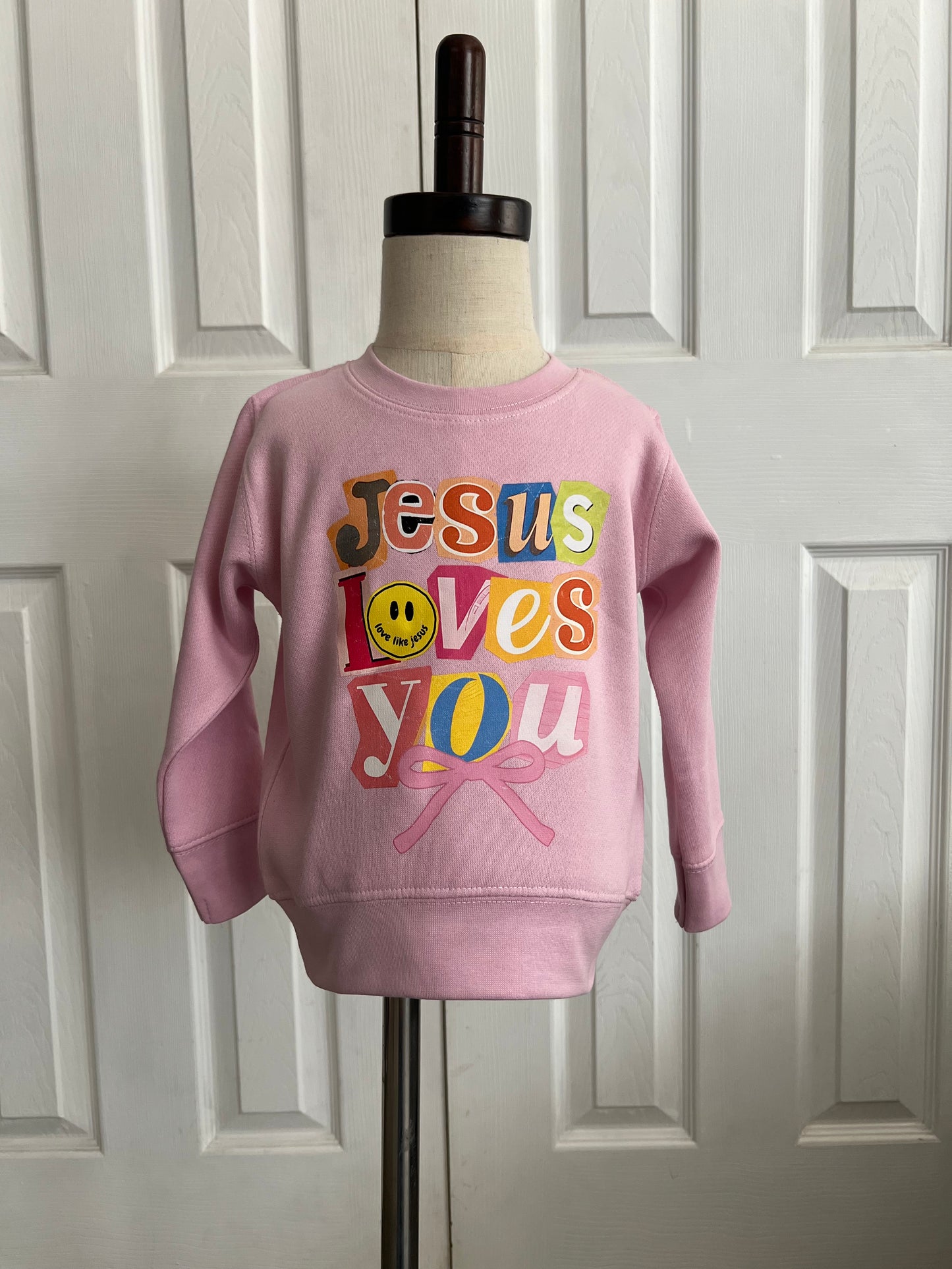 Toddler Jesus Love You Graphic Sweatshirt