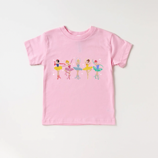 Girls Ballerina Princess Shirt pink