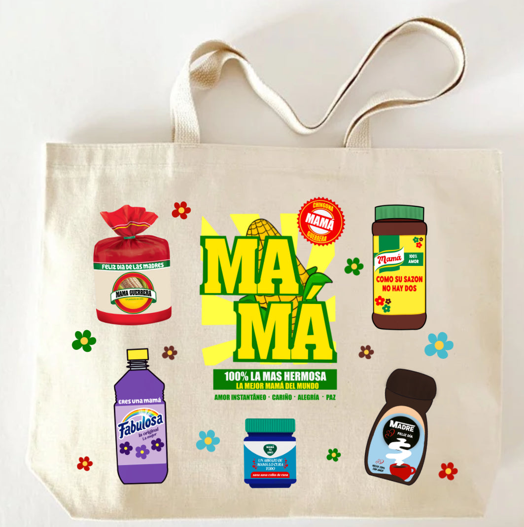 El Mercadito MAMA Jumbo 12 oz Tote bag