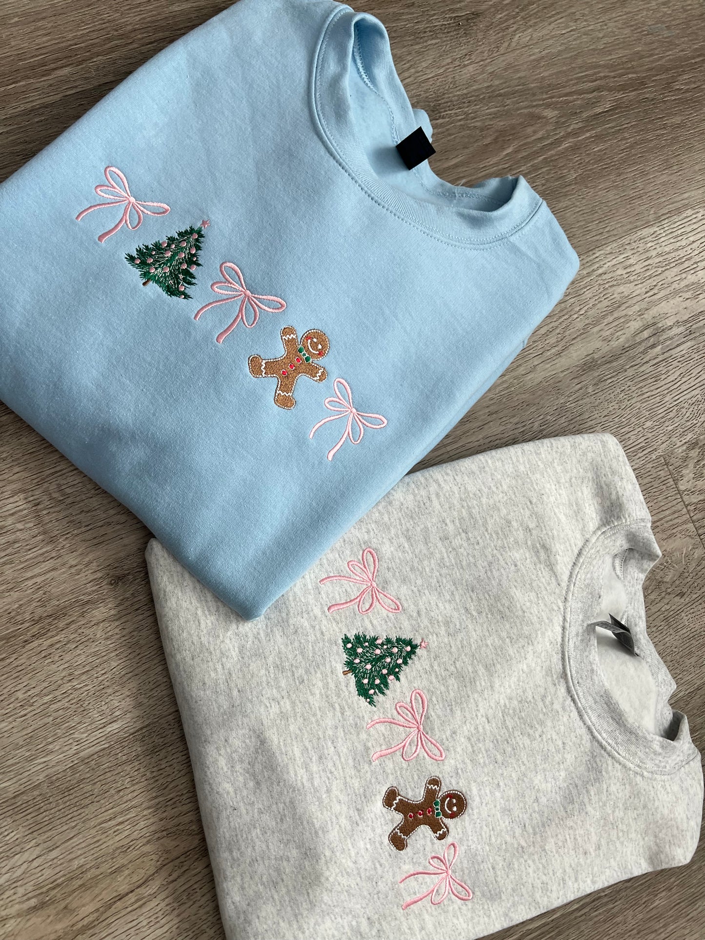 Coquette Christmas Embroidered Sweater Crewneck