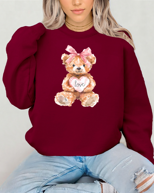 Teddy Bear Adult Graphic Sweater Crewneck