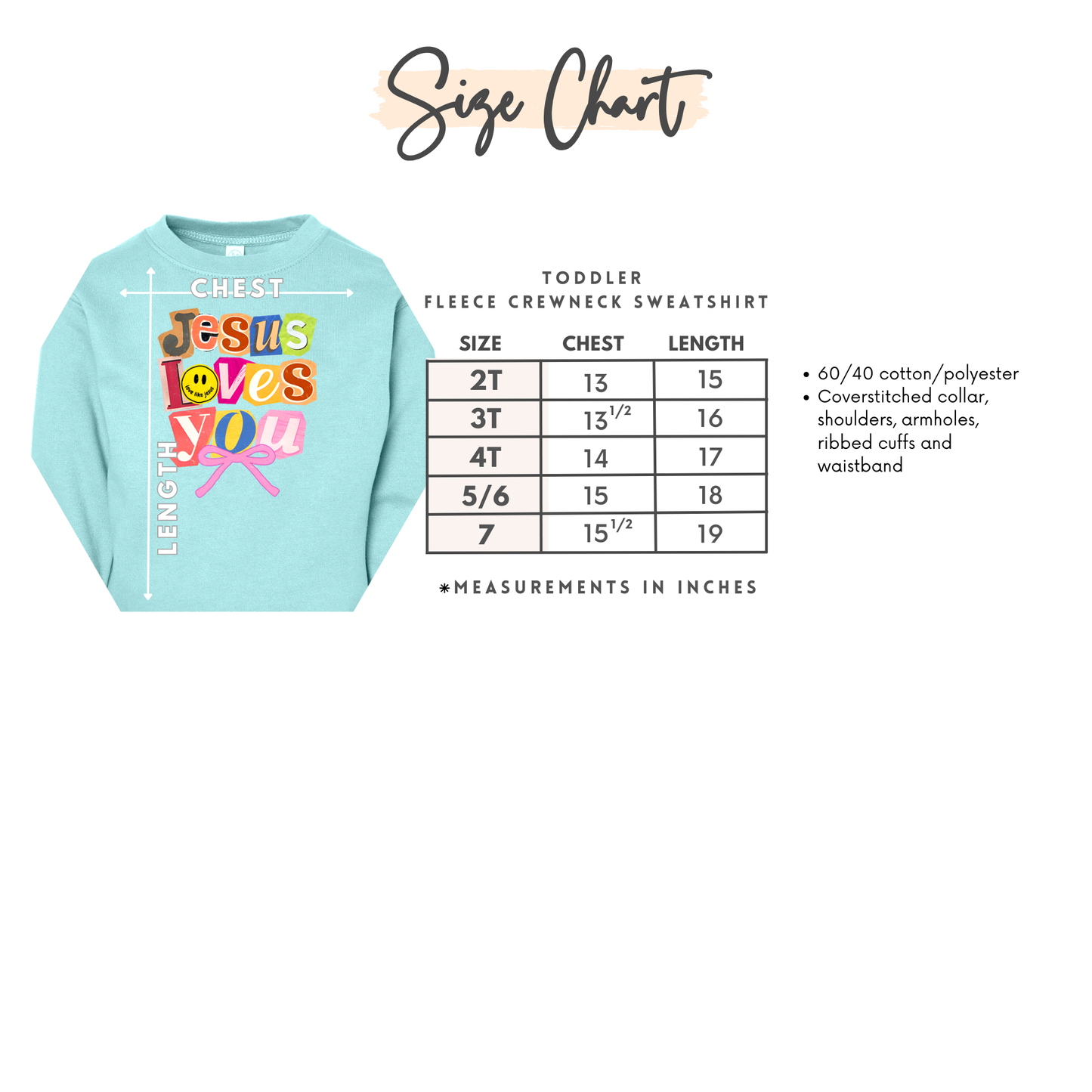 Toddler Jesus Love You Graphic Sweatshirt