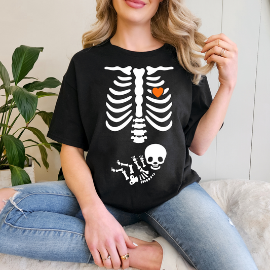 Mama Pregnancy Skeleton Shirt