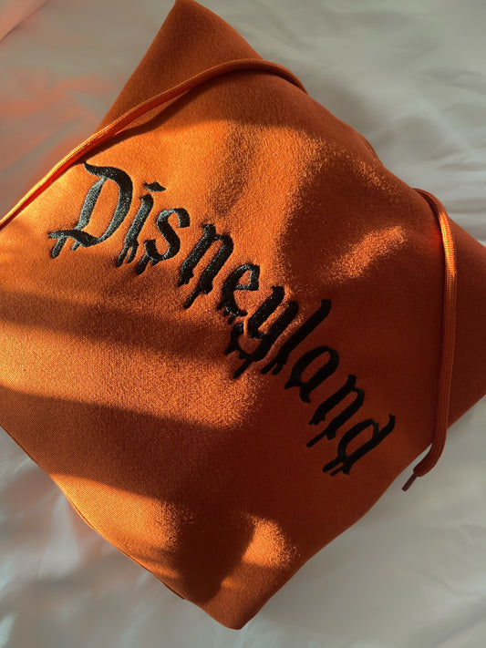 Adult Unisex Orange Halloween Disneyland Hoodie Sweater