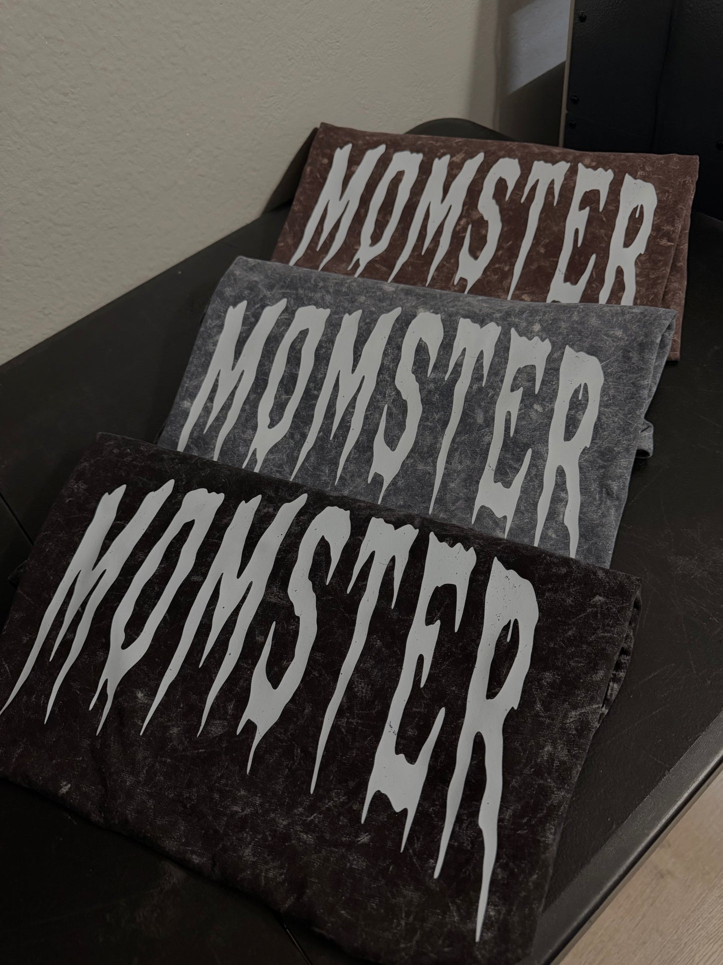 MOMSTER Mineral Wash Graphic Shirt