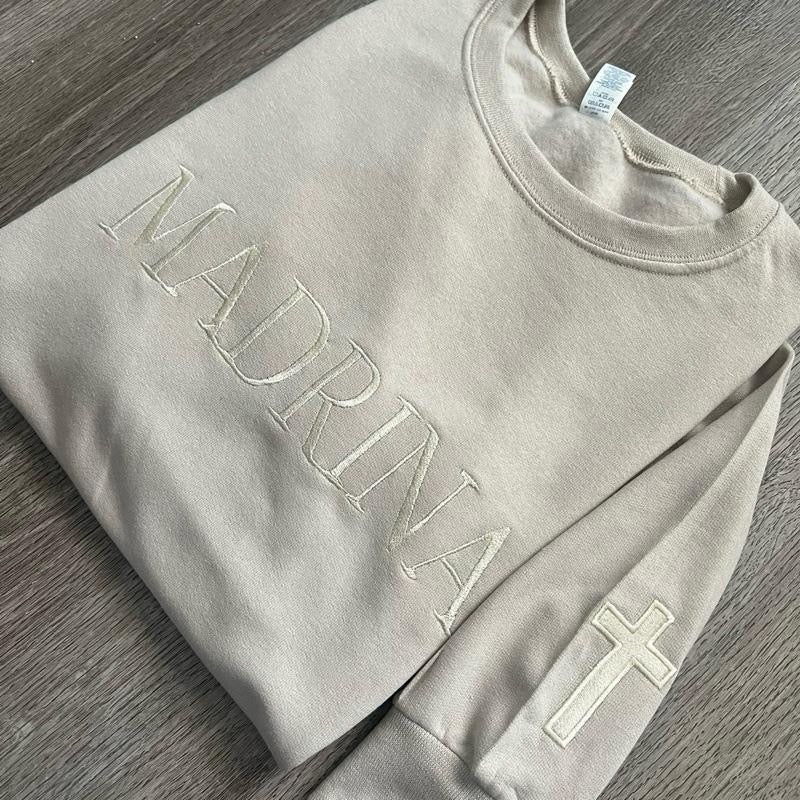 Embroidered Personalized Godparent Sweater Crewneck