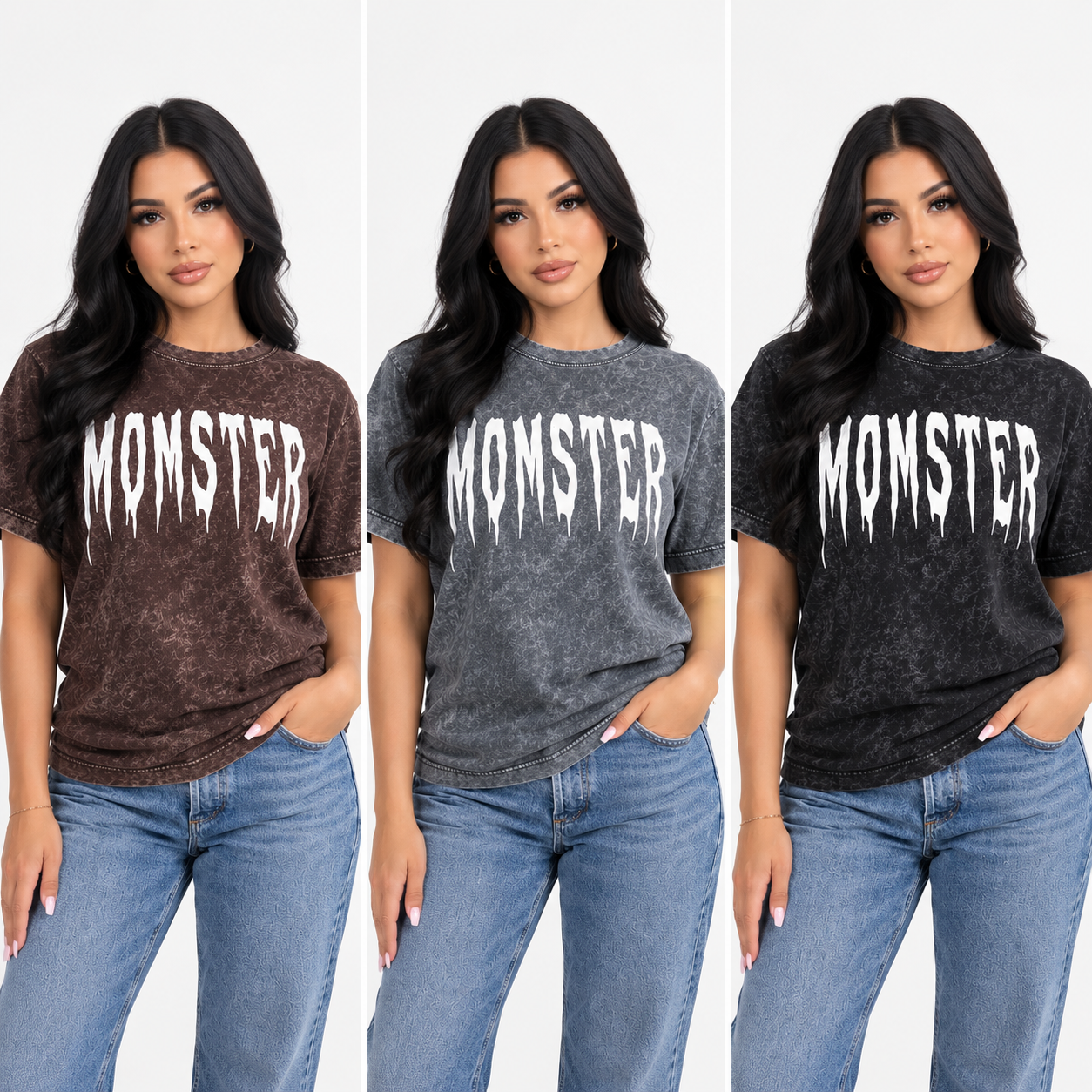 MOMSTER Mineral Wash Graphic Shirt