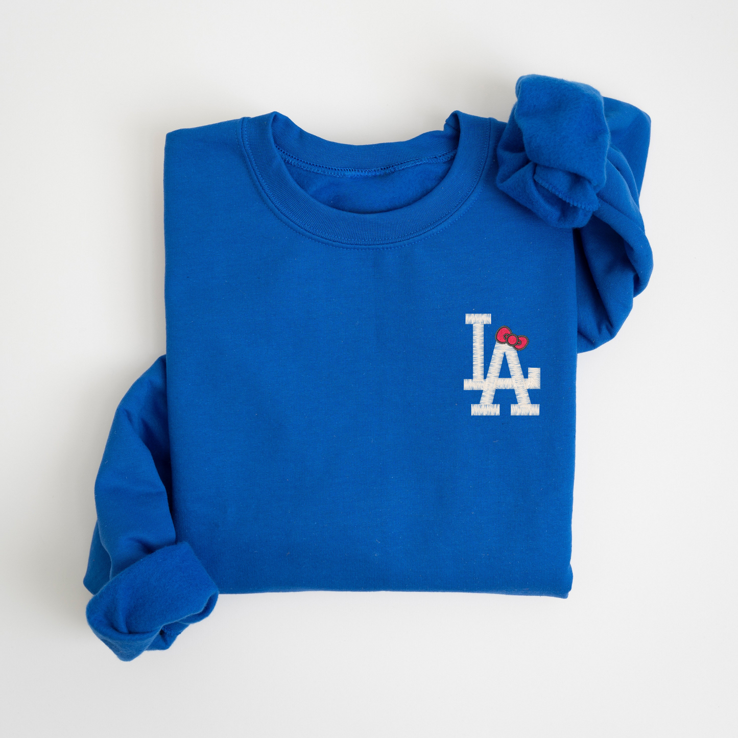 Child LA Kitty Dodgers Embroidered Crewneck sweater